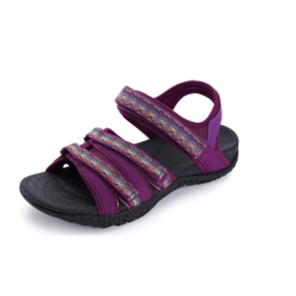 WHITIN Shoes - Womens Size 9 Hiking Sandals with Arch Support Waterproof Purple Utility